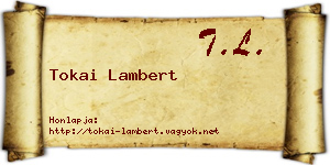 Tokai Lambert névjegykártya